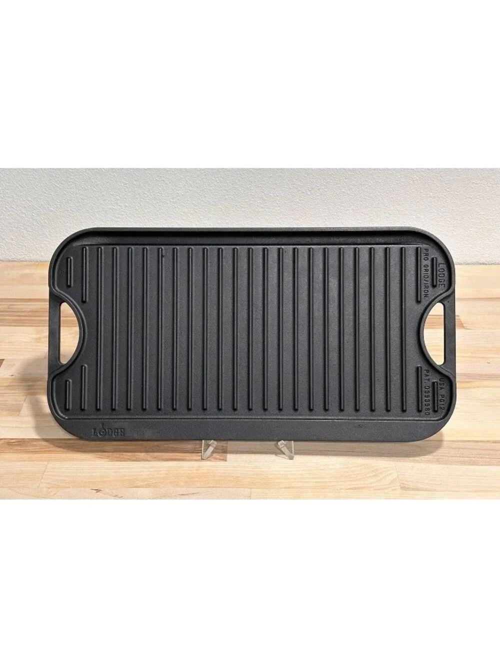 LODGE Pro-Grid Reversible Cast Iron Grill Griddle Combo PG12 USA 20